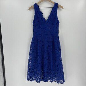 ASTR The Label Lace Midi Dress Size M Cobalt Blue